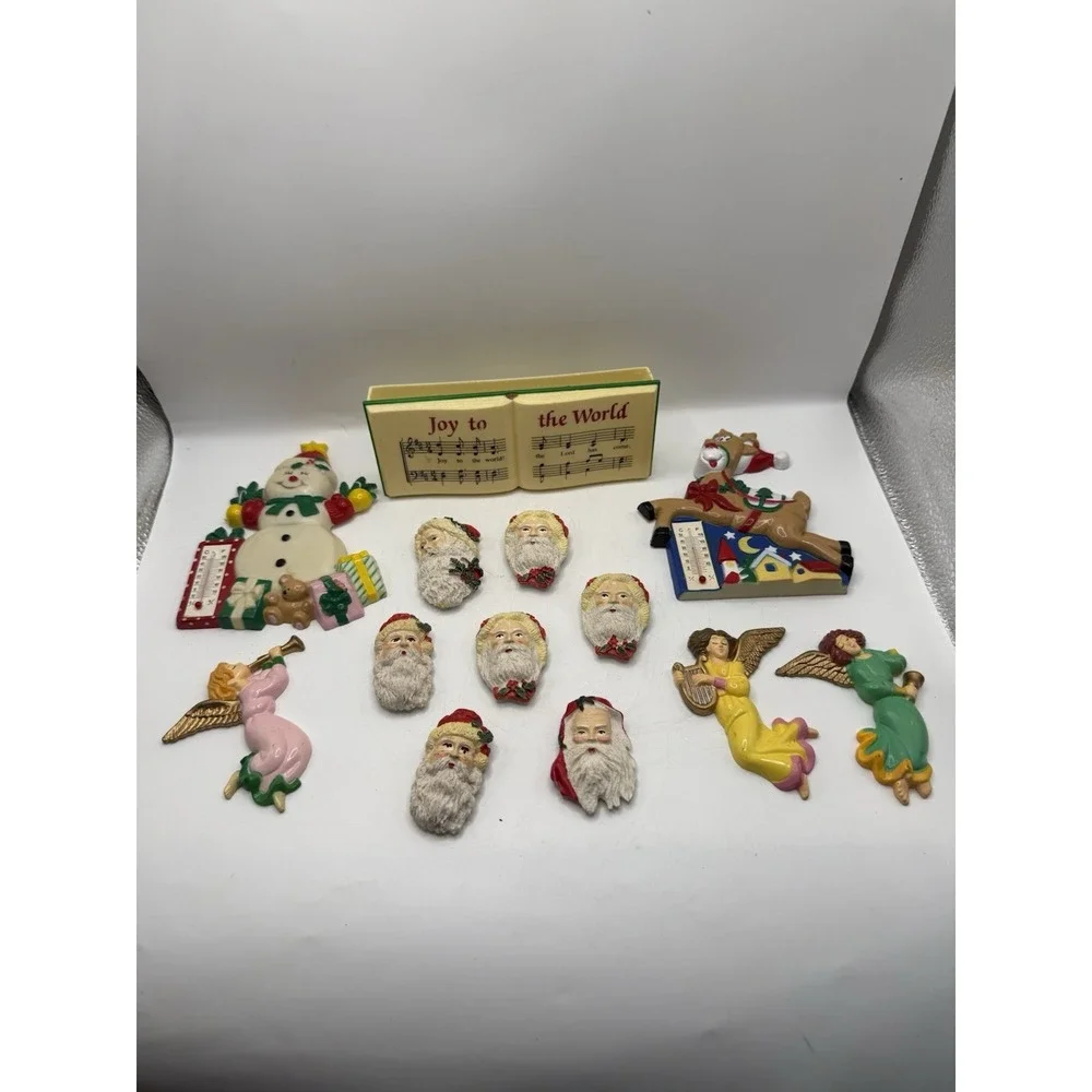 Lot Christmas Magnets Plastic Resin Unique Thermometer